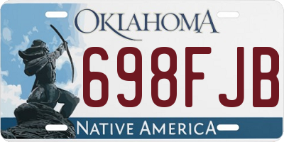 OK license plate 698FJB