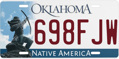 OK license plate 698FJW