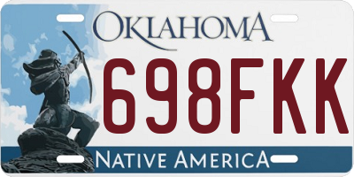 OK license plate 698FKK