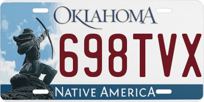 OK license plate 698TVX