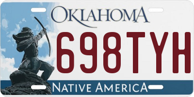 OK license plate 698TYH