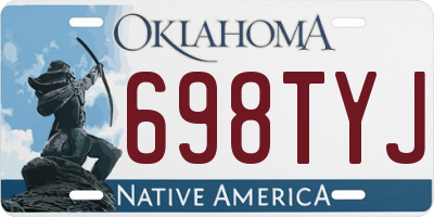 OK license plate 698TYJ