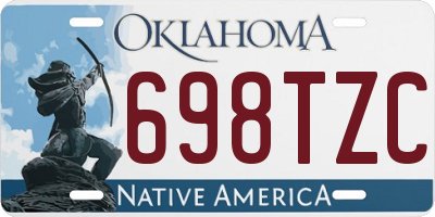 OK license plate 698TZC