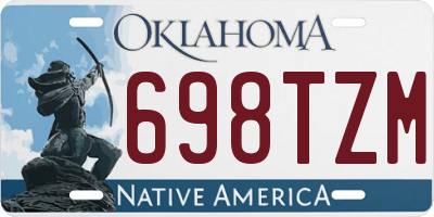 OK license plate 698TZM