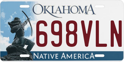 OK license plate 698VLN