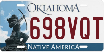 OK license plate 698VQT