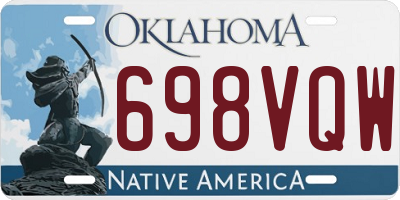 OK license plate 698VQW