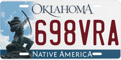 OK license plate 698VRA