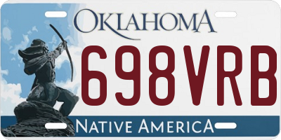OK license plate 698VRB
