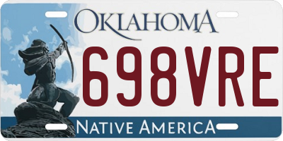 OK license plate 698VRE