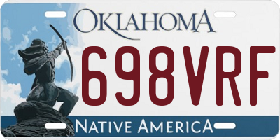 OK license plate 698VRF