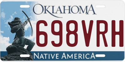 OK license plate 698VRH