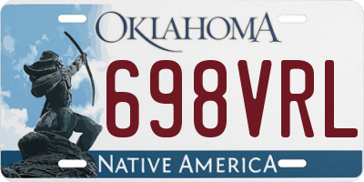 OK license plate 698VRL