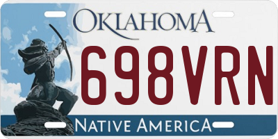 OK license plate 698VRN