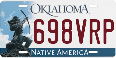 OK license plate 698VRP