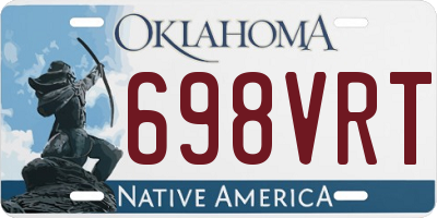 OK license plate 698VRT