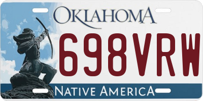 OK license plate 698VRW