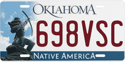OK license plate 698VSC
