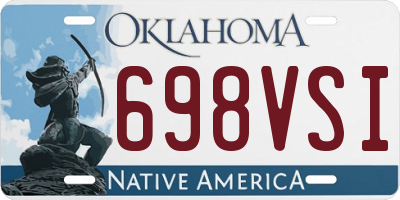 OK license plate 698VSI