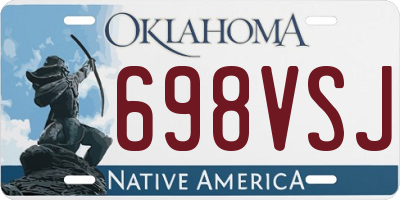 OK license plate 698VSJ