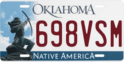 OK license plate 698VSM