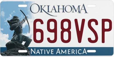 OK license plate 698VSP