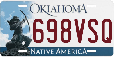 OK license plate 698VSQ