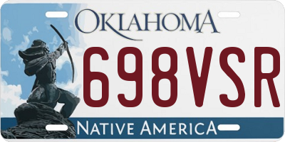 OK license plate 698VSR