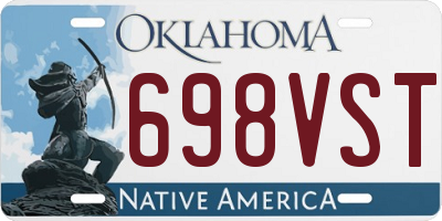 OK license plate 698VST