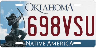 OK license plate 698VSU