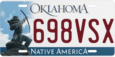 OK license plate 698VSX