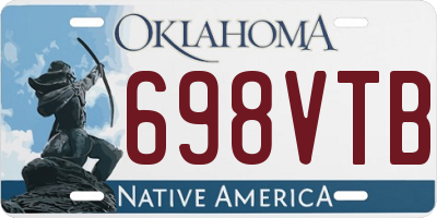 OK license plate 698VTB