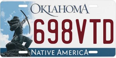 OK license plate 698VTD