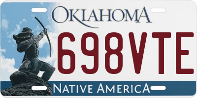 OK license plate 698VTE