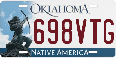 OK license plate 698VTG