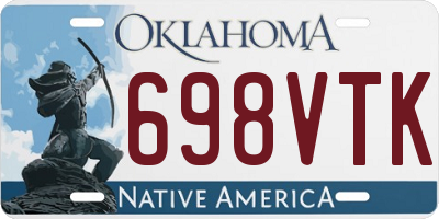 OK license plate 698VTK