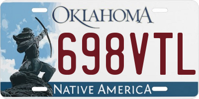OK license plate 698VTL