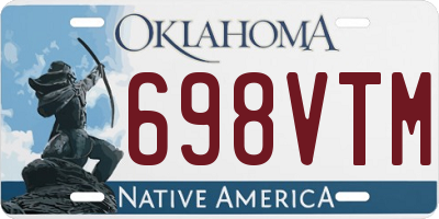 OK license plate 698VTM