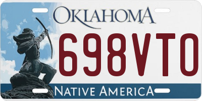 OK license plate 698VTO