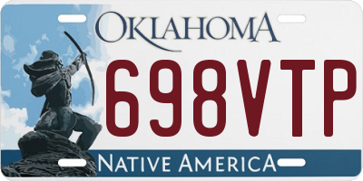 OK license plate 698VTP