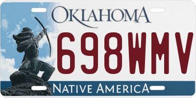 OK license plate 698WMV