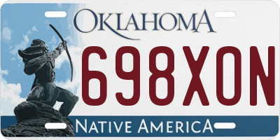 OK license plate 698XON