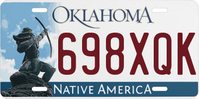 OK license plate 698XQK