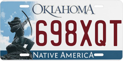 OK license plate 698XQT