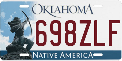OK license plate 698ZLF