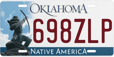 OK license plate 698ZLP