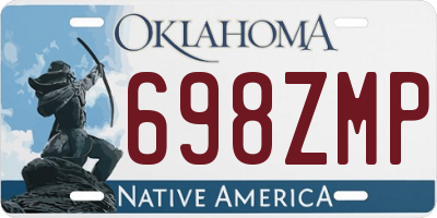 OK license plate 698ZMP