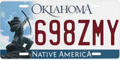 OK license plate 698ZMY