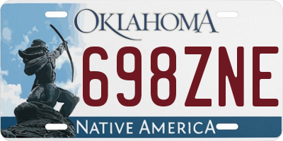 OK license plate 698ZNE