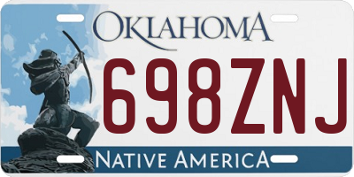 OK license plate 698ZNJ